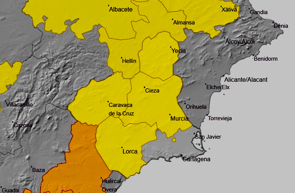 Casi toda la Regin encara el fin de semana con aviso amarillo por altas temperaturas 